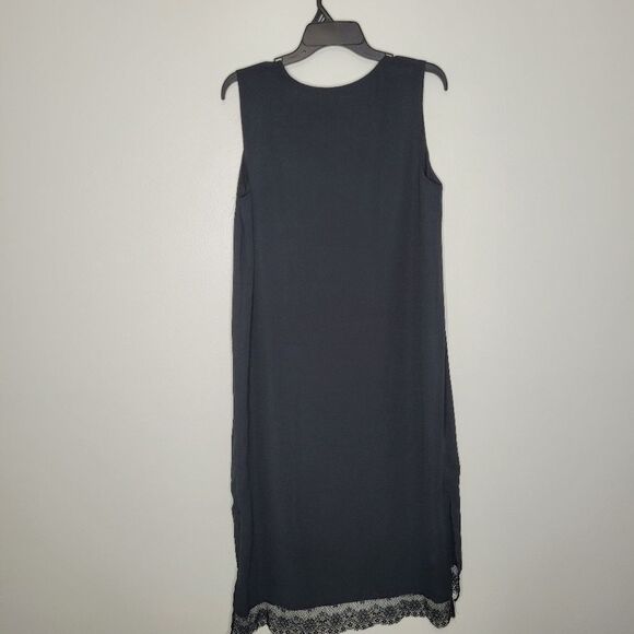 Who What Wear black maxi lace trim whimsigoth witchy goth dress size large - Picture 2 of 8